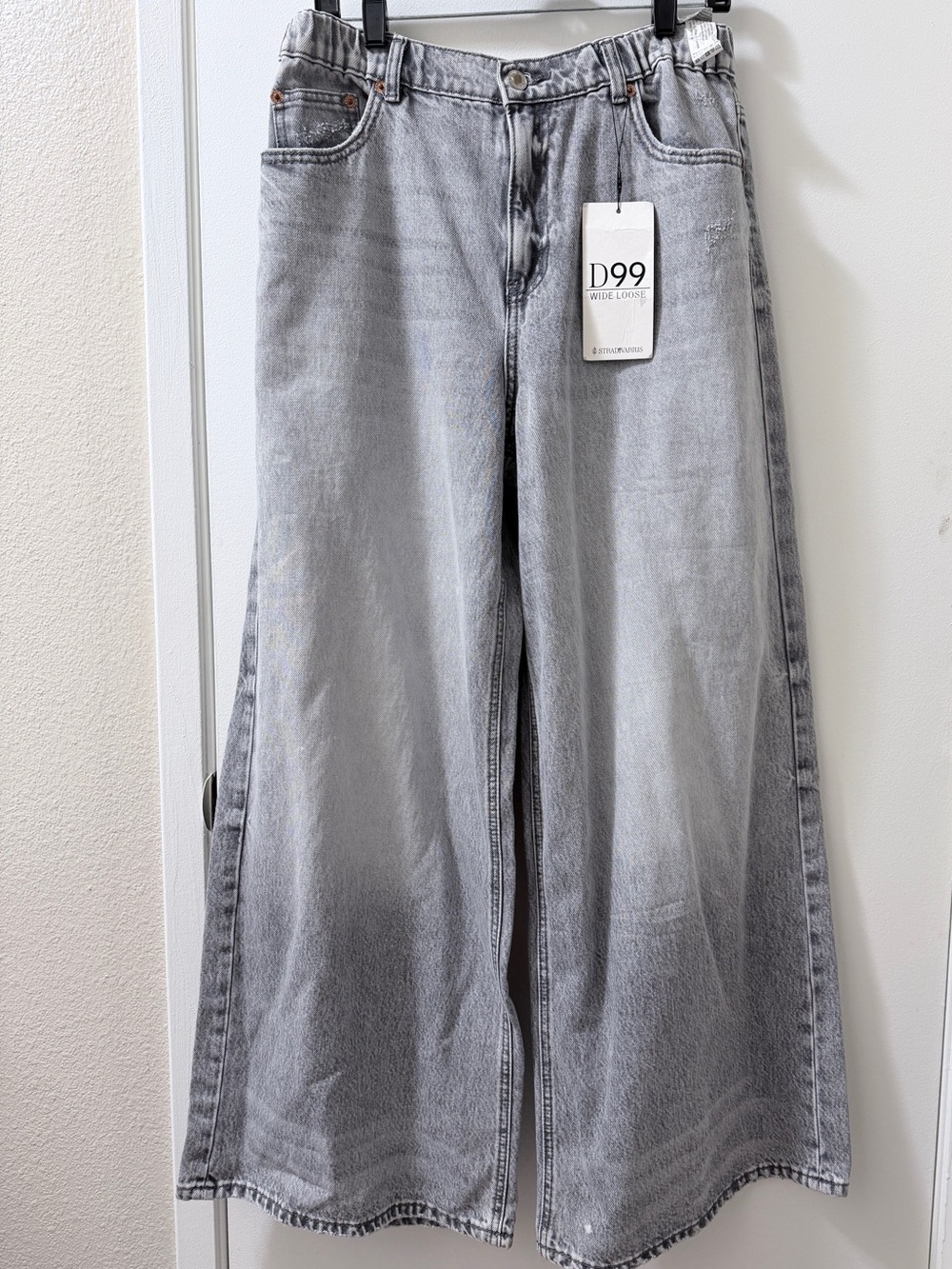 Wide Loose Women's Jeans - Light Gray Wash
